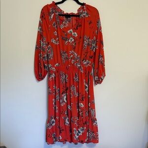 Talbots Floral Long Sleeve Dress